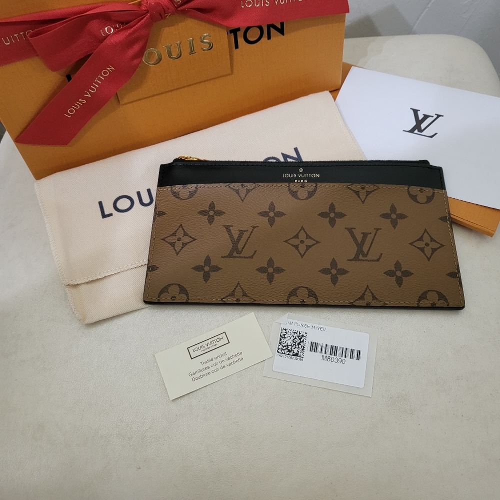 Louis vuitton slim purse reverse monogram